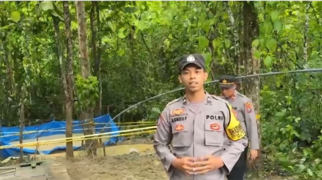 Sumur bor di Banyuates Sampang mengeluarkan gas dan dipasang garis polisi