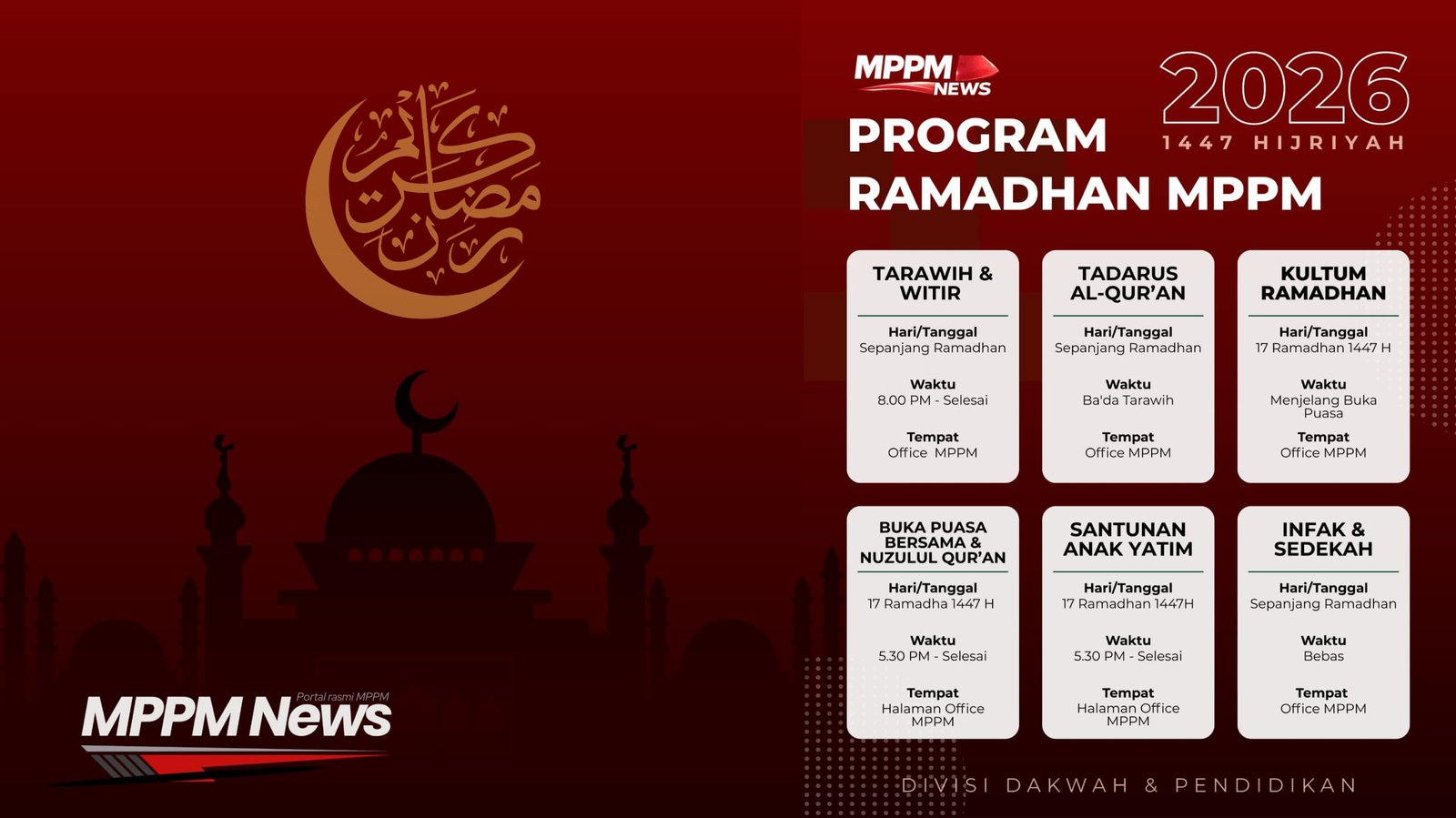 Program MPPM Menjelang Bulan Suci Ramadhan 2026