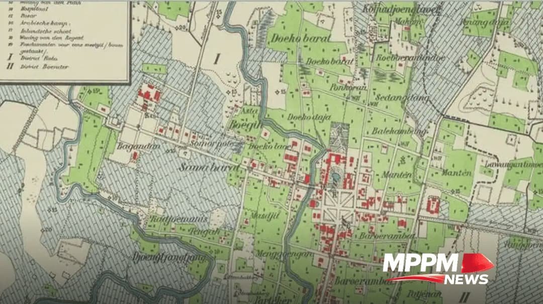 Peta Pamekasan pada masa kolonial Belanda